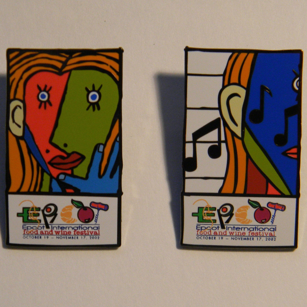 Disney LOT 2 Pins 2002 EPCOT Food Wine Festival